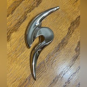 Silver “Lady Remington” Squiggle-Shape Brooch (4 More Available)